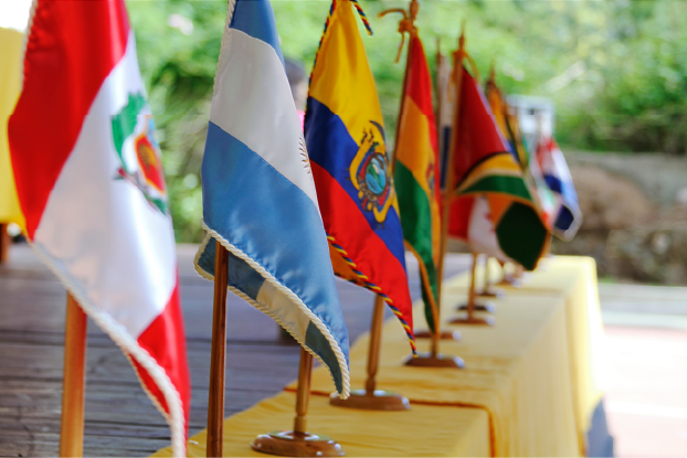 Banderas flags Latin America