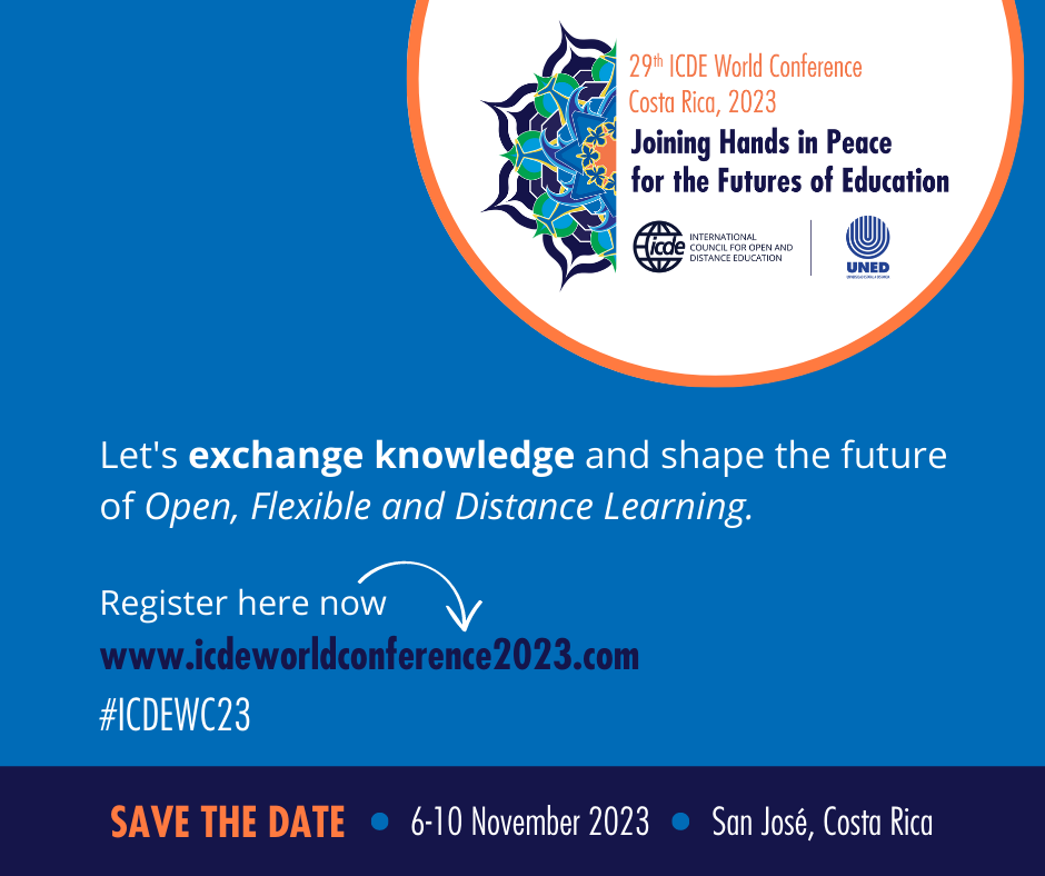 Register now: 29th International Council for Open and Distance Education (ICDE) World Conference

